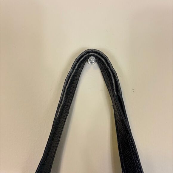 Coach Black Leather Large Shoulder Tote Bag Purse - Picture 6 of 12